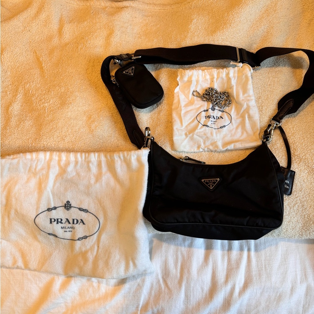 Prada Black Nylon Handbag